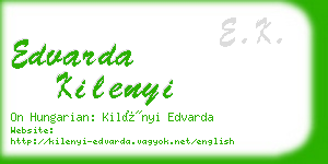 edvarda kilenyi business card